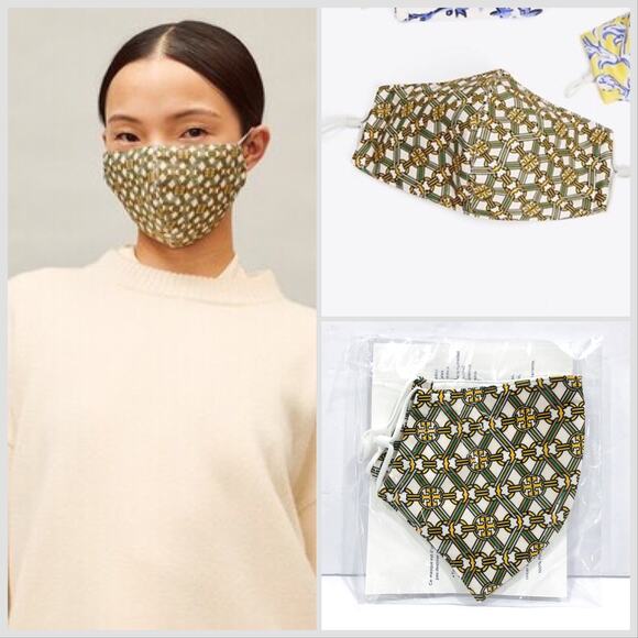 Tory Burch Piper Print Face Mask - Picture 1 of 6